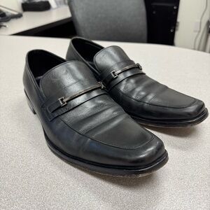 Hugo Boss Dress Shoes Mens 11.5 Black Leather Loafers